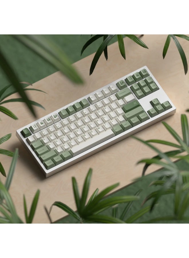 كوجار لوحة مفاتيح الألعاب الميكانيكية COUGAR-EGY G-871، 87 مفتاحًا، تصميم TKL صغير الحجم، سلكية بمفاتيح سوداء، بإضاءة خلفية لأجهزة الكمبيوتر التي تعمل بنظامي التشغيل Windows وMac (أخضر وأبيض). - Image 4